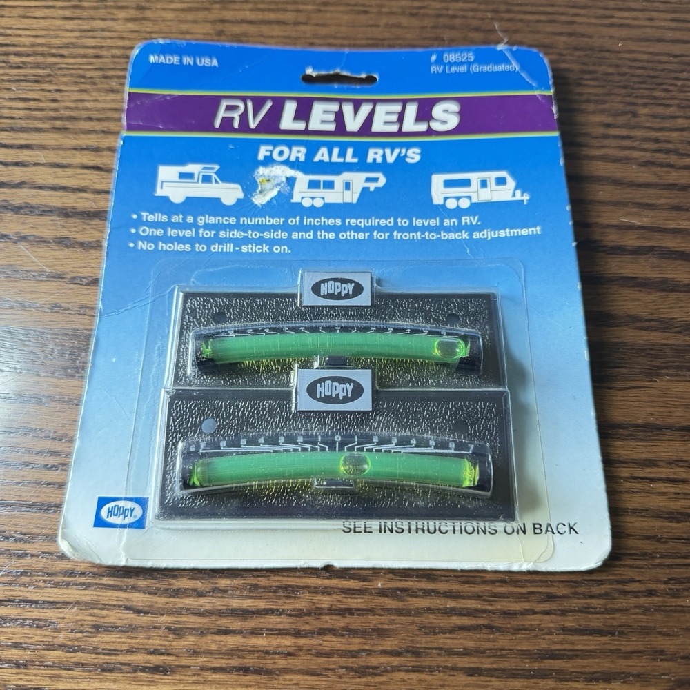 RV Camper Trailer Levels 2 Pack Stick On or Screw On Bubble Level Indicator